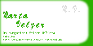 marta velzer business card